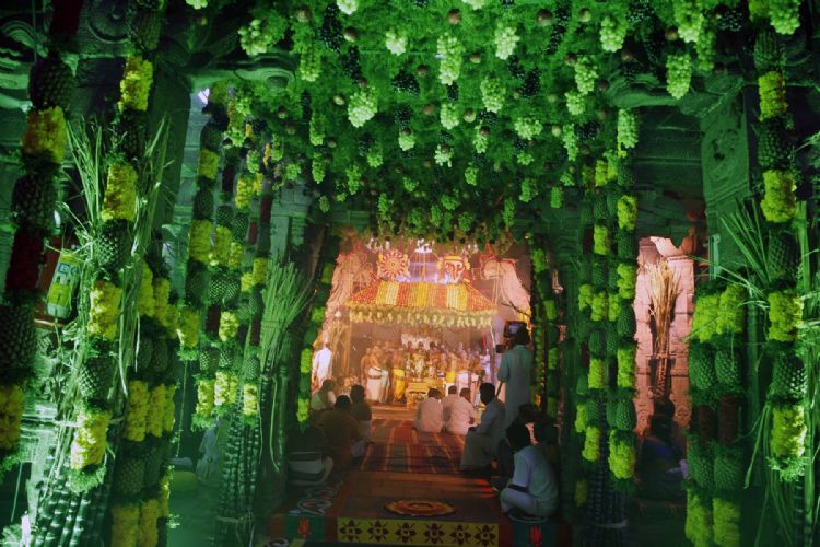 Fruit Decorations For Srivari Snapana Thirumanjanam At