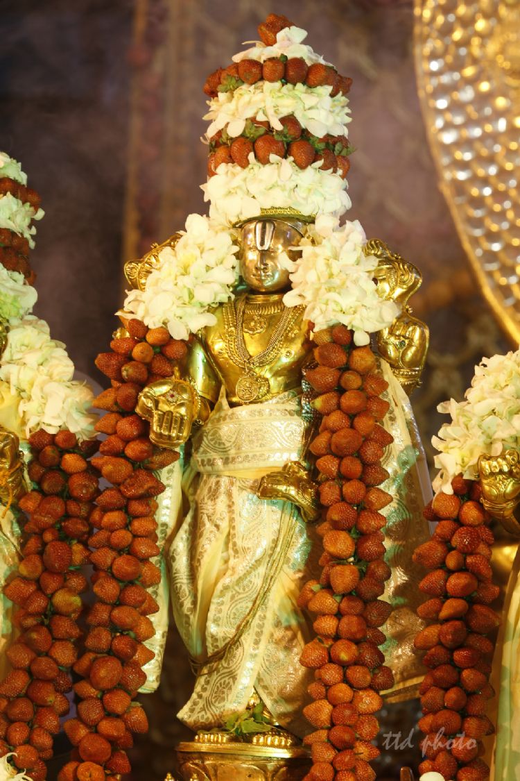 Fruit Decorations For Srivari Snapana Thirumanjanam At
