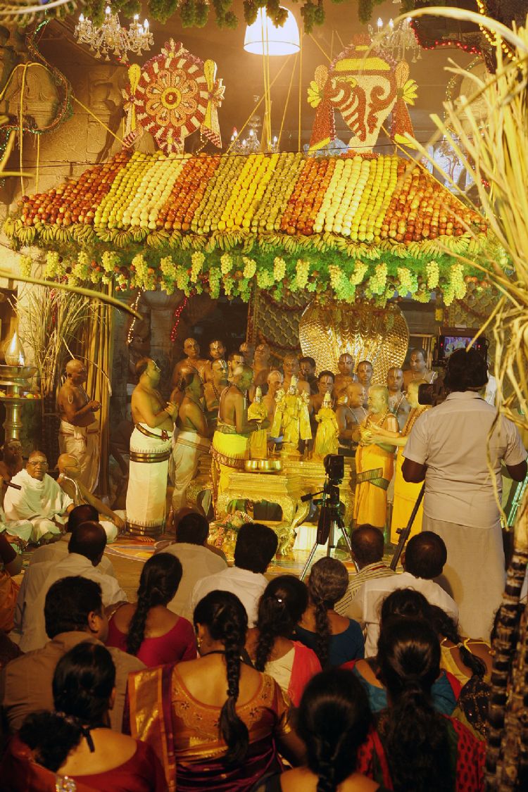 Fruit Decorations For Srivari Snapana Thirumanjanam At