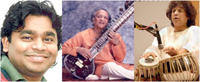 Rehman-Ravi shankar-Zakir hussine